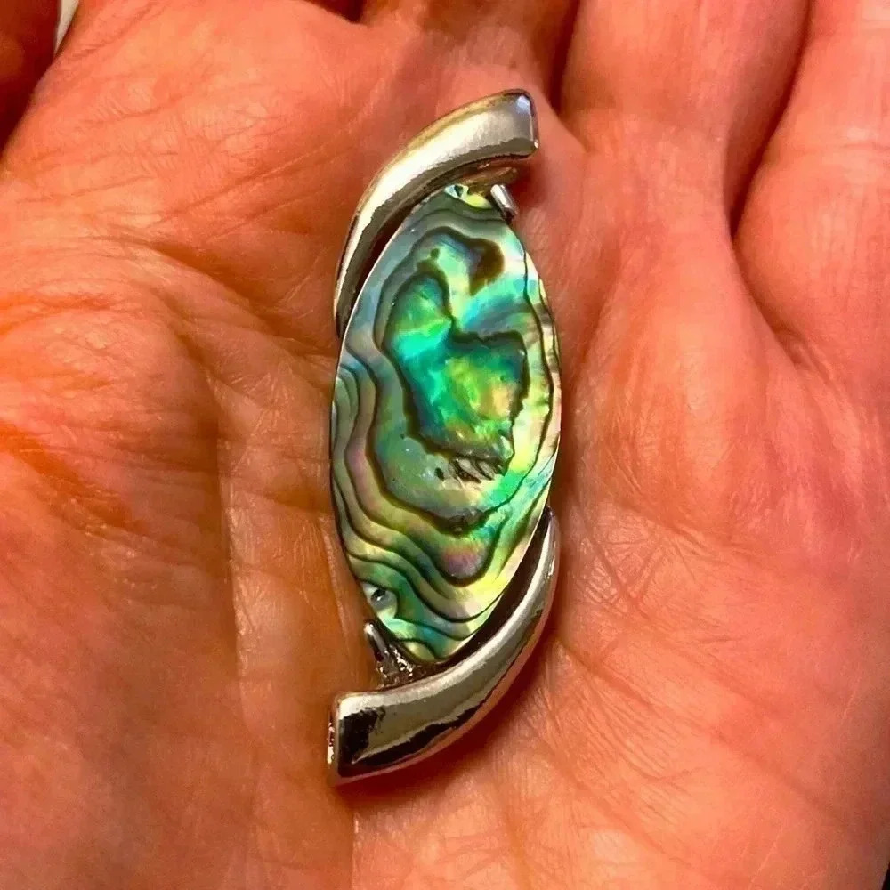 Interesting design 2 sides pendant  Abalone shell 🐚